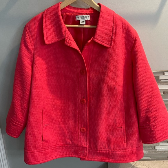 Plus Size Coral Jacket - Picture 1 of 4